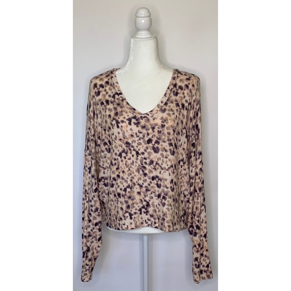 Freshman 1996 V-Neck Cheetah Sweater